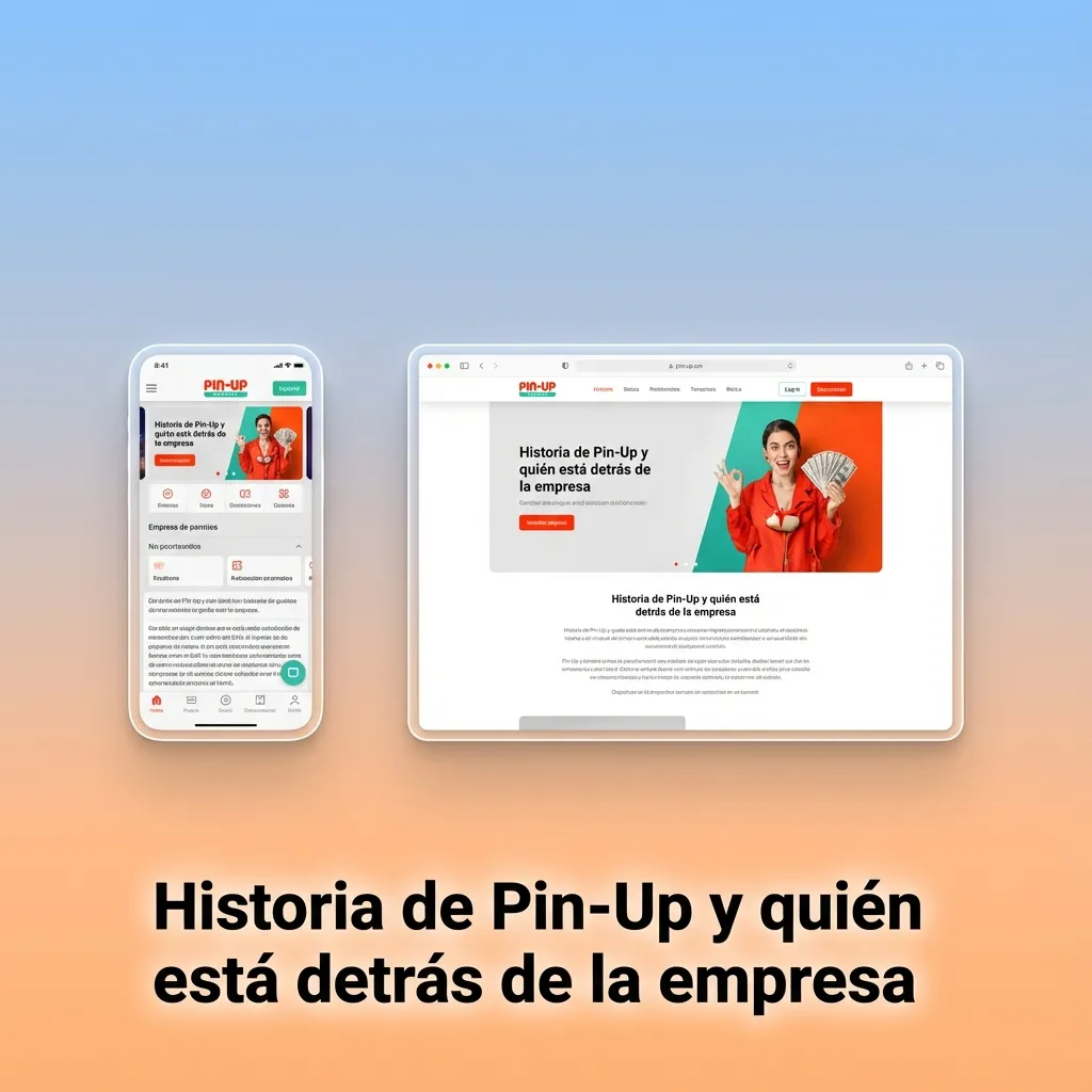 Ilustración corporativa de Pin-Up casino online con sede global, fundador y equipo gestionando mercados regulados como Perú