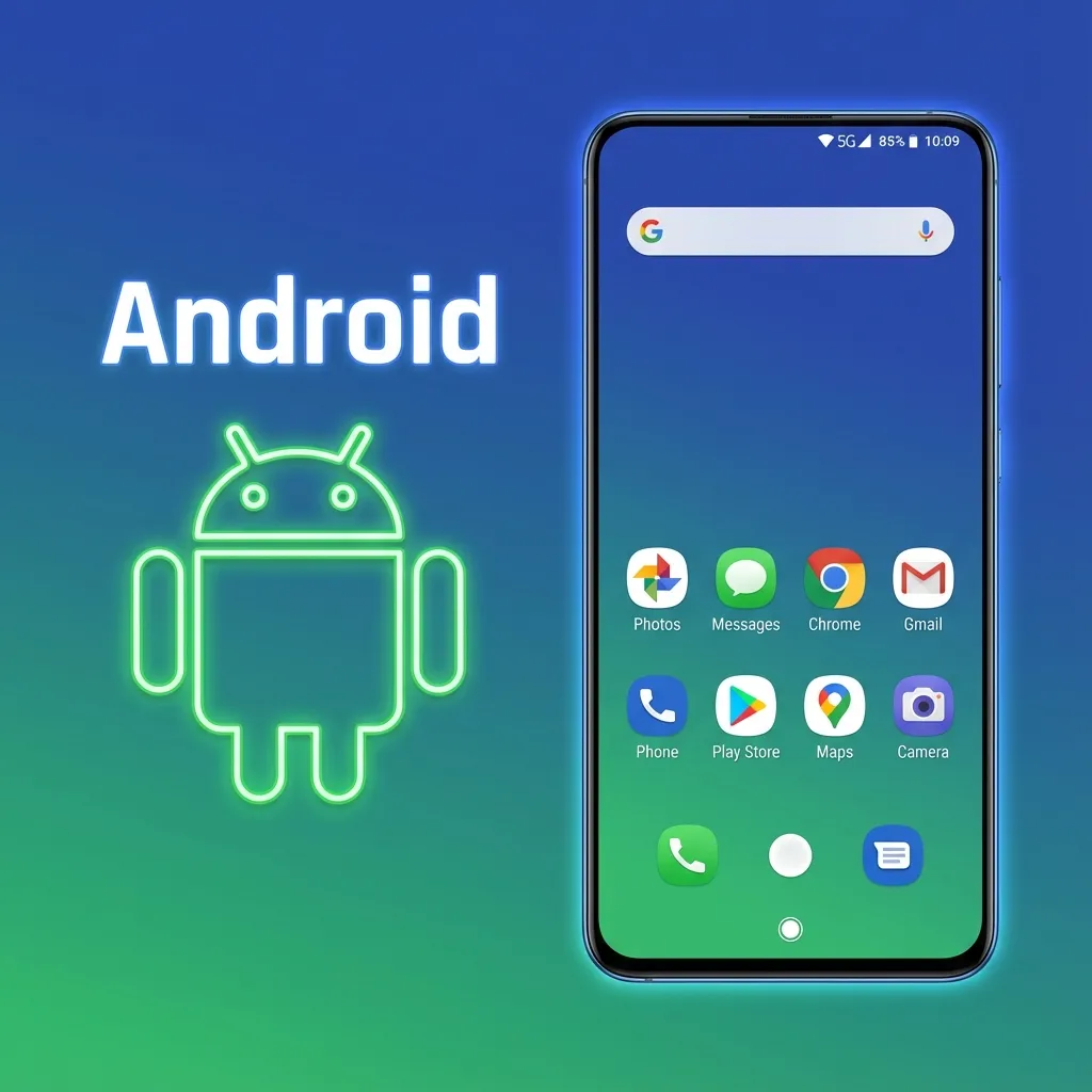 Ilustración de smartphone Android mostrando pasos para descargar e instalar app de apuestas y casino desde APK oficial