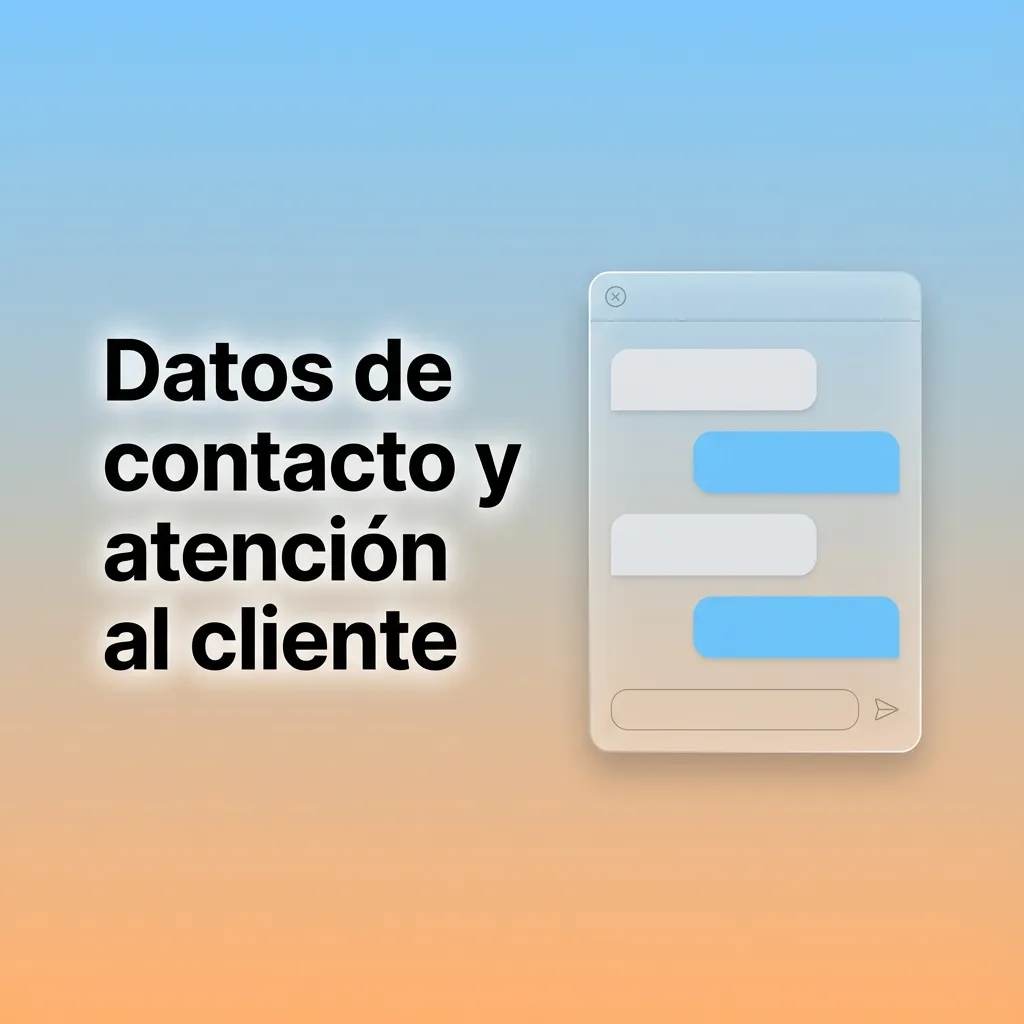 Iconos de atención al cliente 24/7 en español: chat en vivo, email, formulario, FAQ y redes sociales oficiales