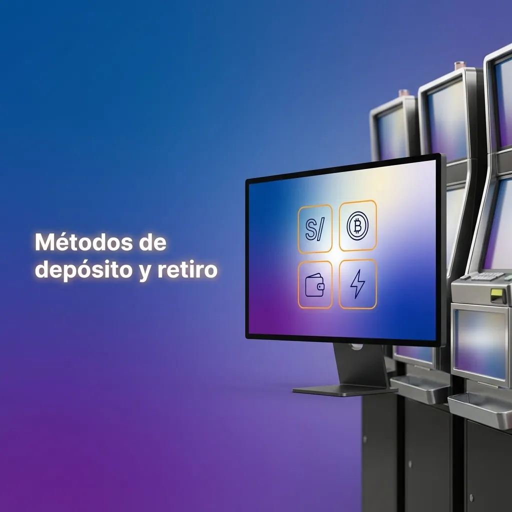 Iconos de Visa, MasterCard, billeteras electrónicas y criptomonedas representando métodos de depósito y retiro en Perú