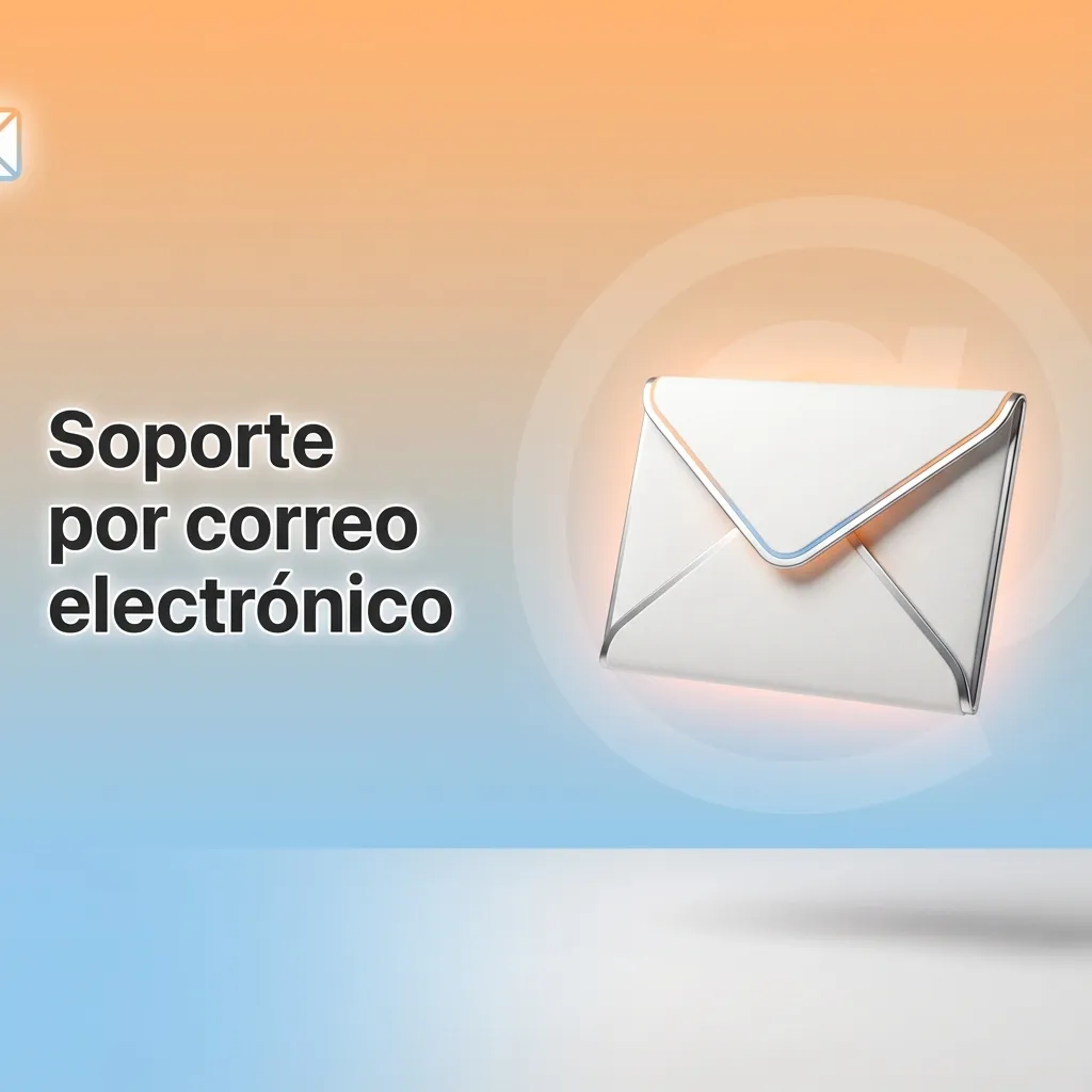 Ilustración de soporte por correo: usuario redacta email detallado a atención al cliente en su computadora.