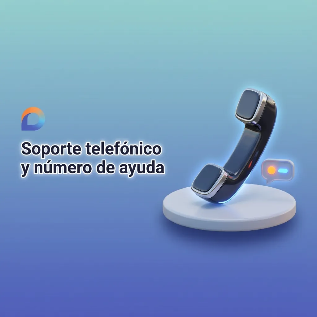 Ilustración de soporte telefónico: persona hablando por auriculares junto a icono de teléfono y número de ayuda 24/7 en pantalla