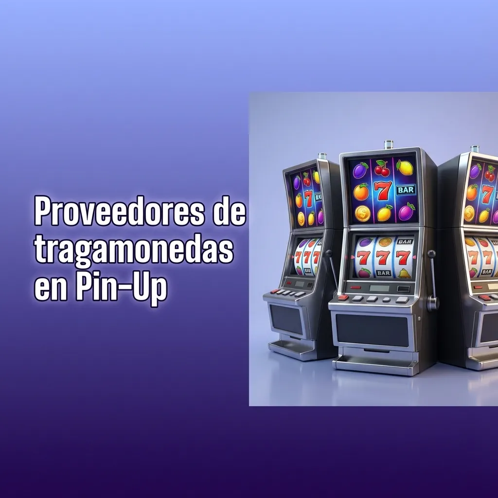 Pantalla de Pin-Up Casino mostrando logos de múltiples proveedores de tragamonedas y una lista de cantidad de juegos por estudio
