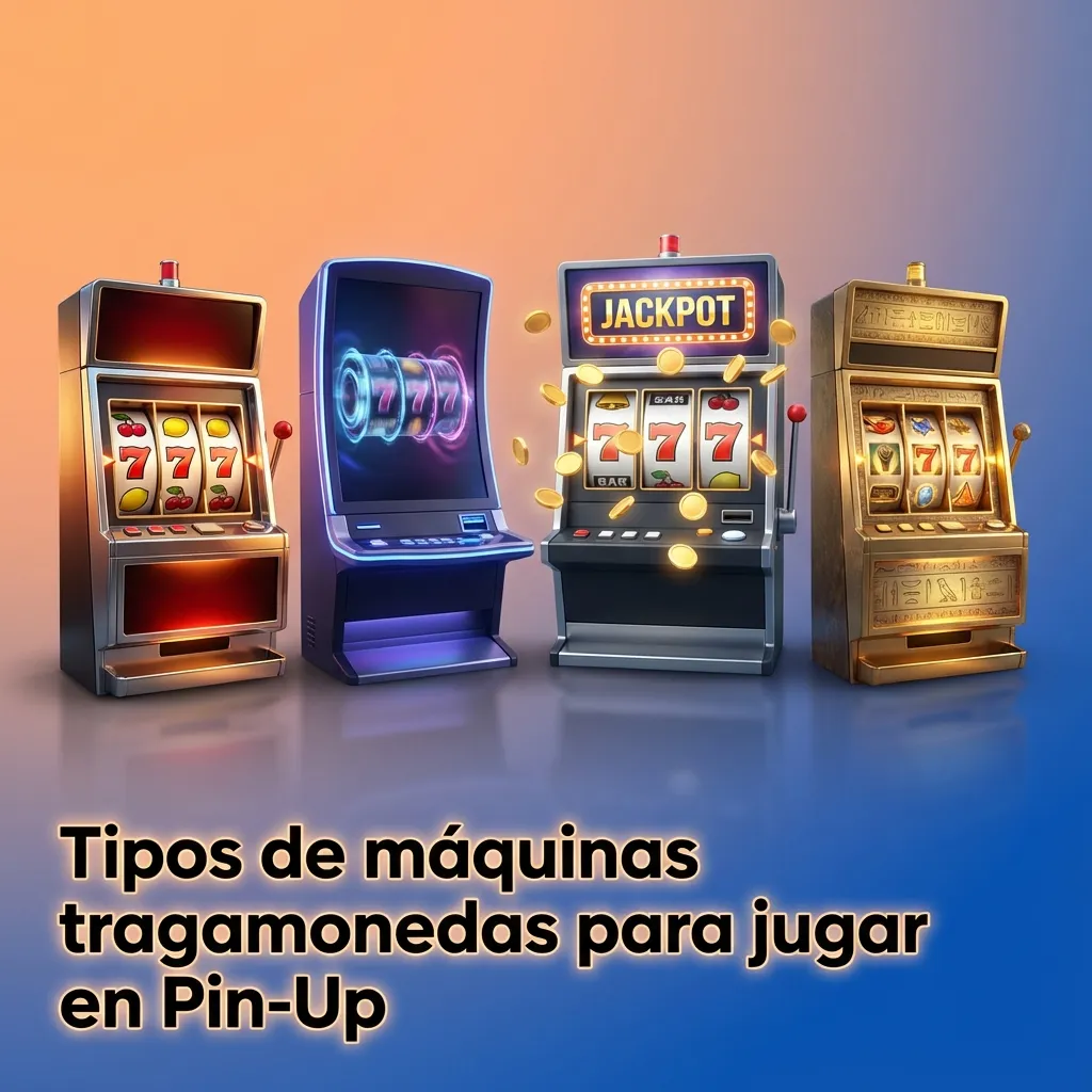 Collage de slots Pin-Up: clásicos de frutas, videoslots 5 rodillos, Megaways, jackpots progresivos y juegos crash.
