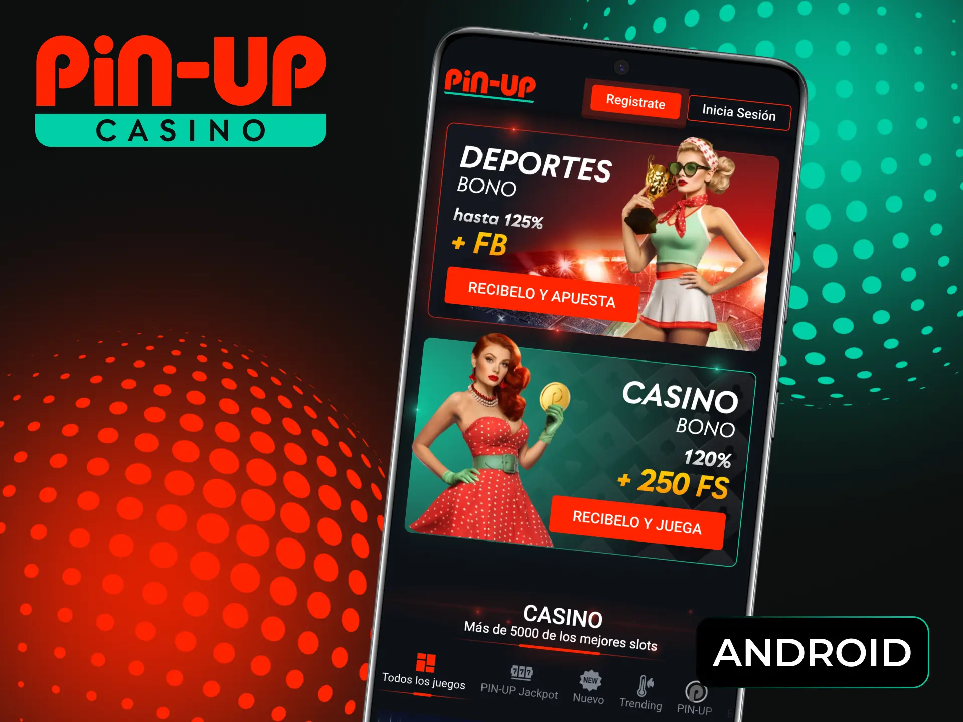 Descarga la aplicación oficial de Pin-Up para tu dispositivo Android.