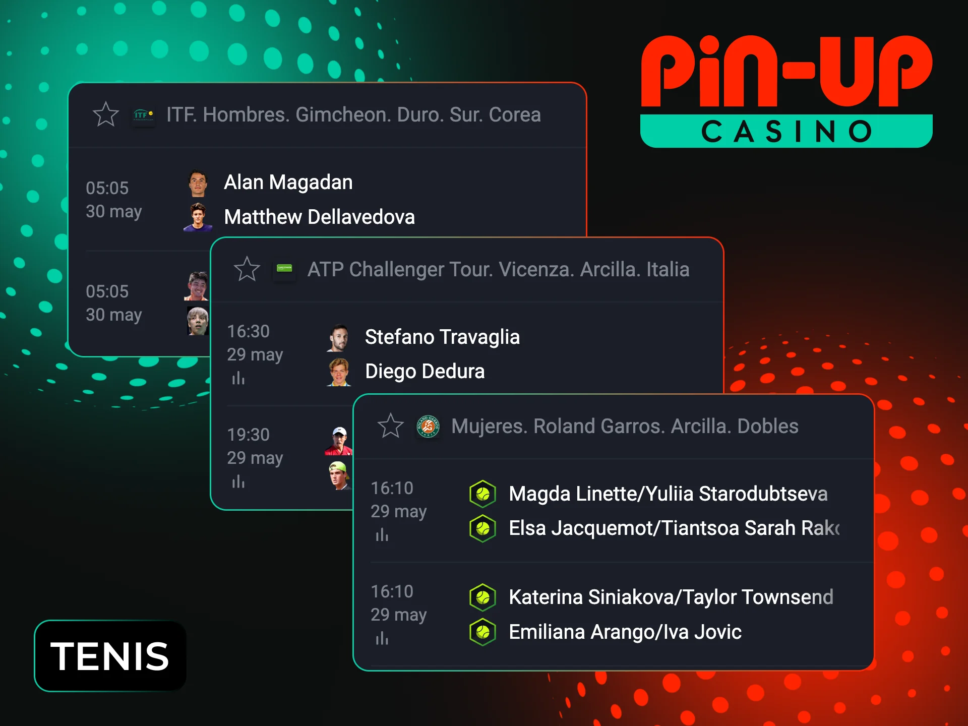 Realiza tu primera apuesta en tenis e intenta ganar en Pin-Up.