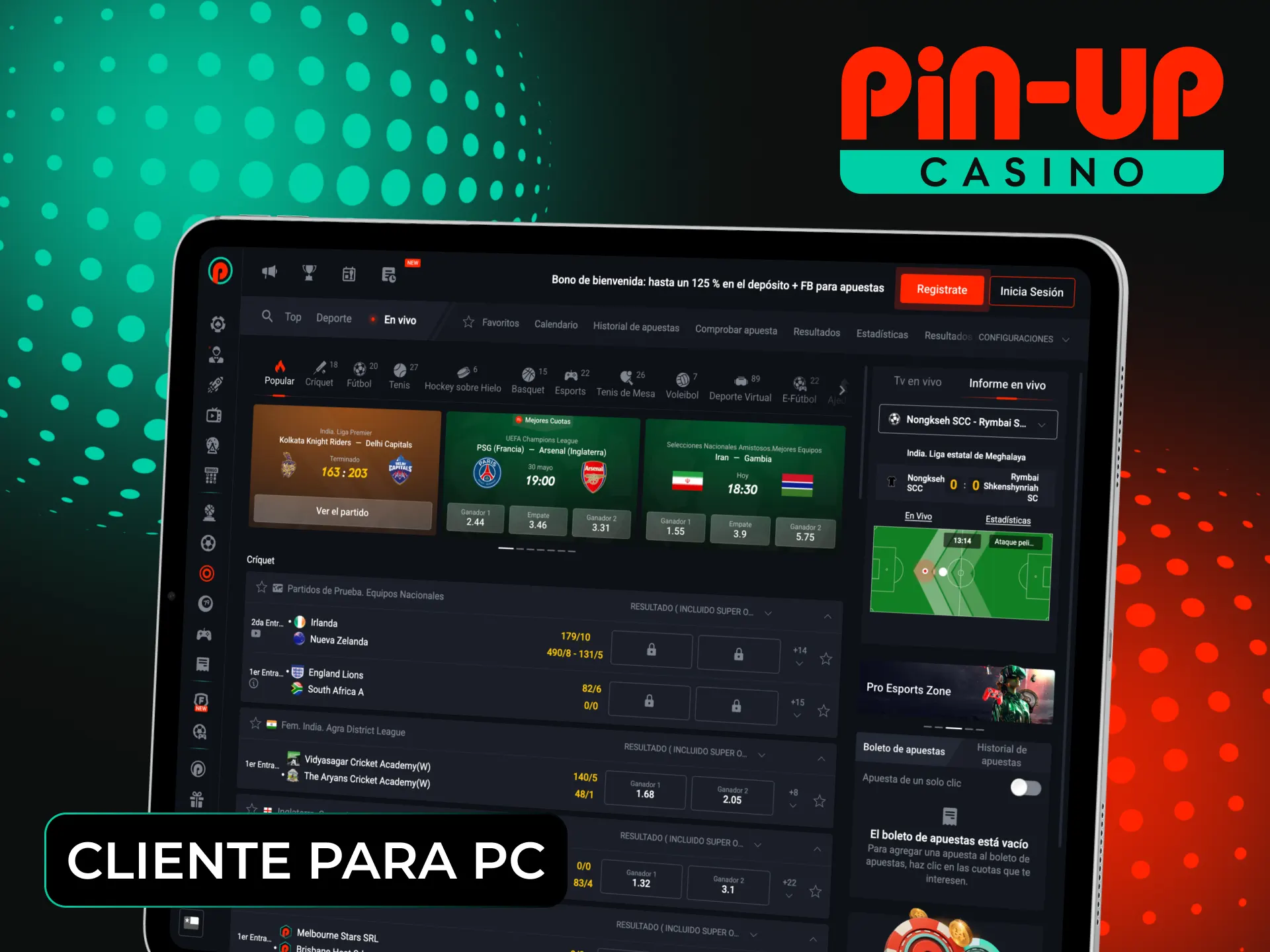 Juega en Pin-Up Casino directamente desde el navegador de tu computadora.