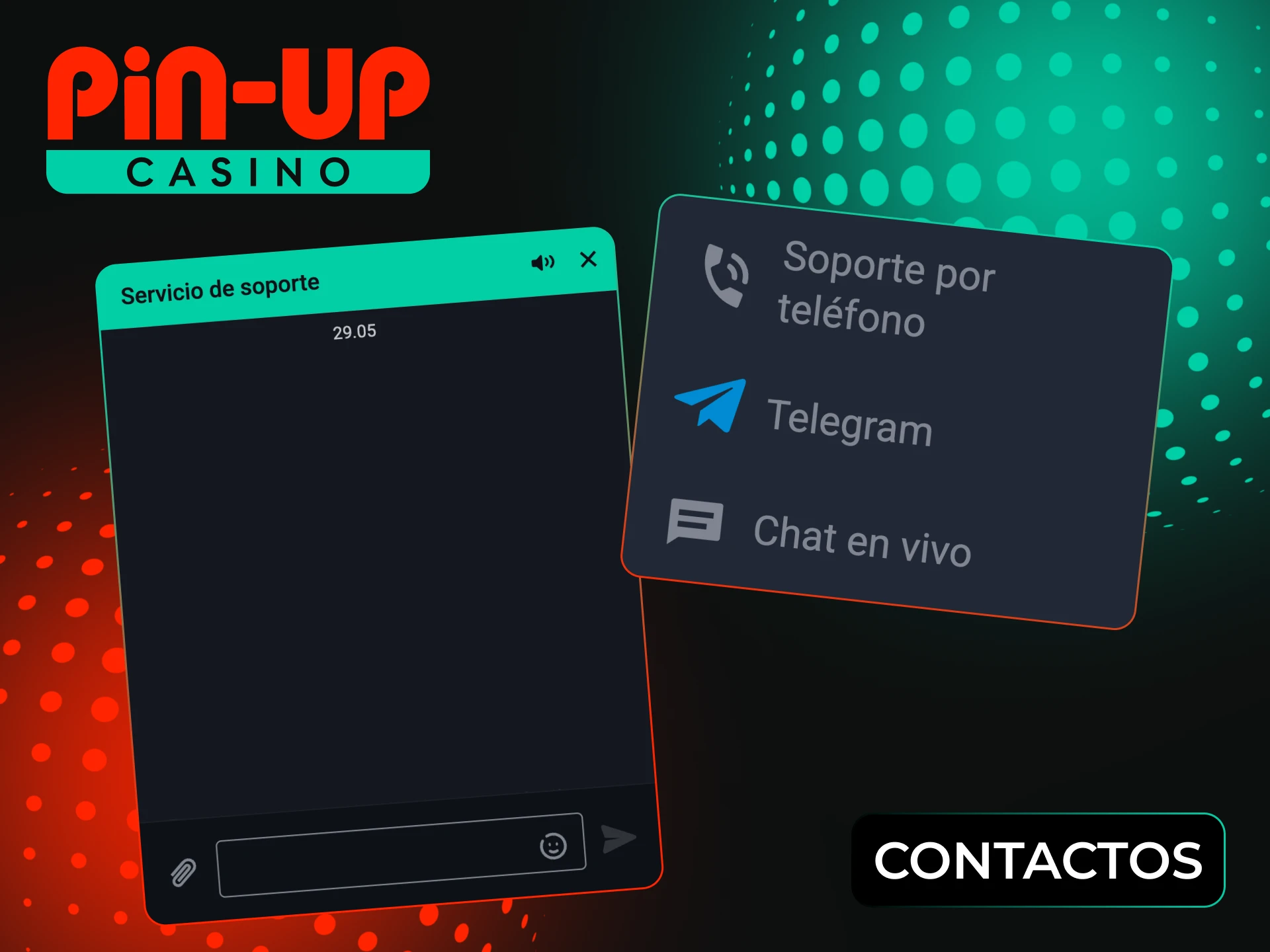 Utilice el servicio de atención al cliente de Pin-Up para cualquier tipo de ayuda.