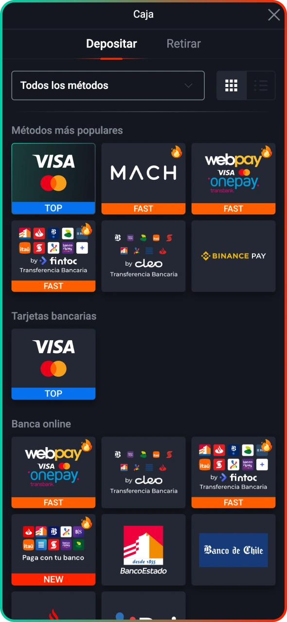 Realiza tu primer depósito en Pin-Up para empezar a apostar.