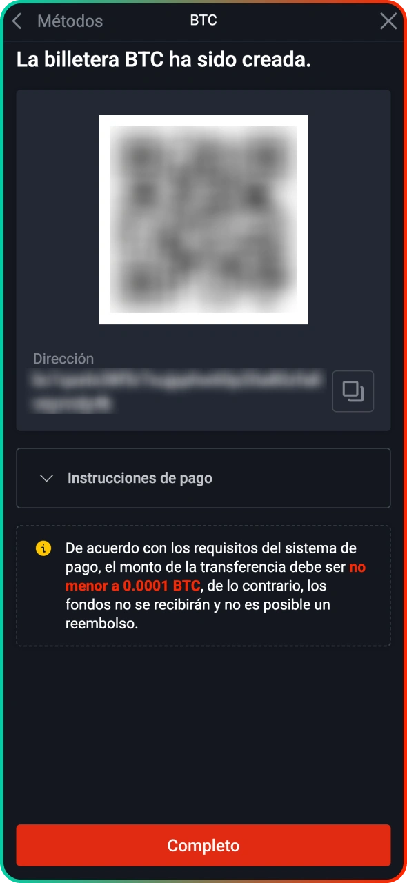 Realiza un depósito con tu método de pago preferido en Pin-Up.