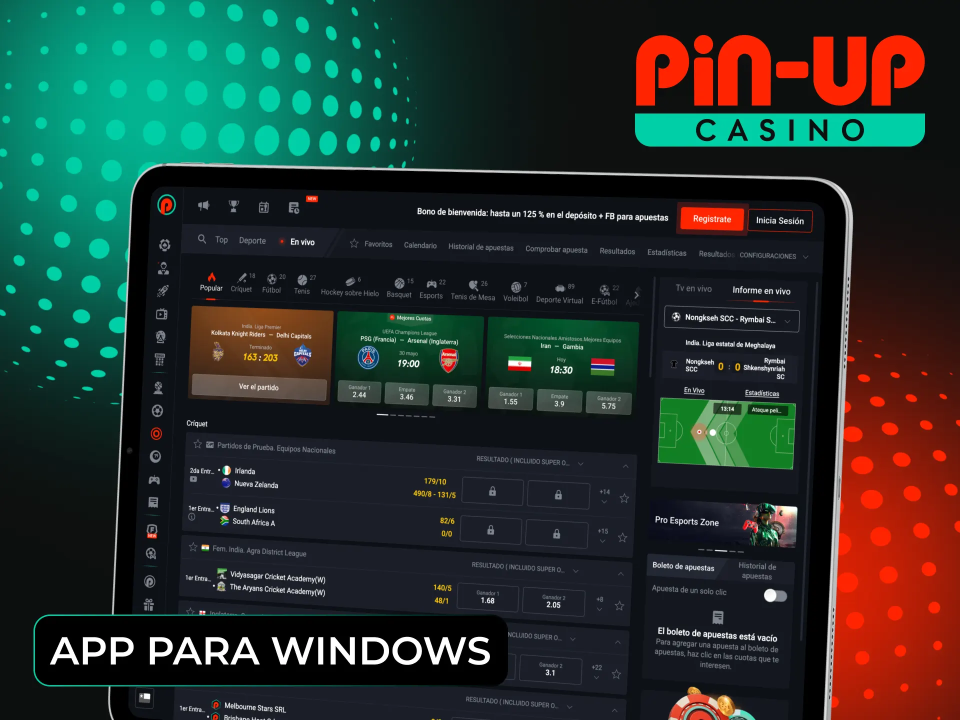 Juega en Pin-Up Casino directamente desde el navegador de tu computadora.