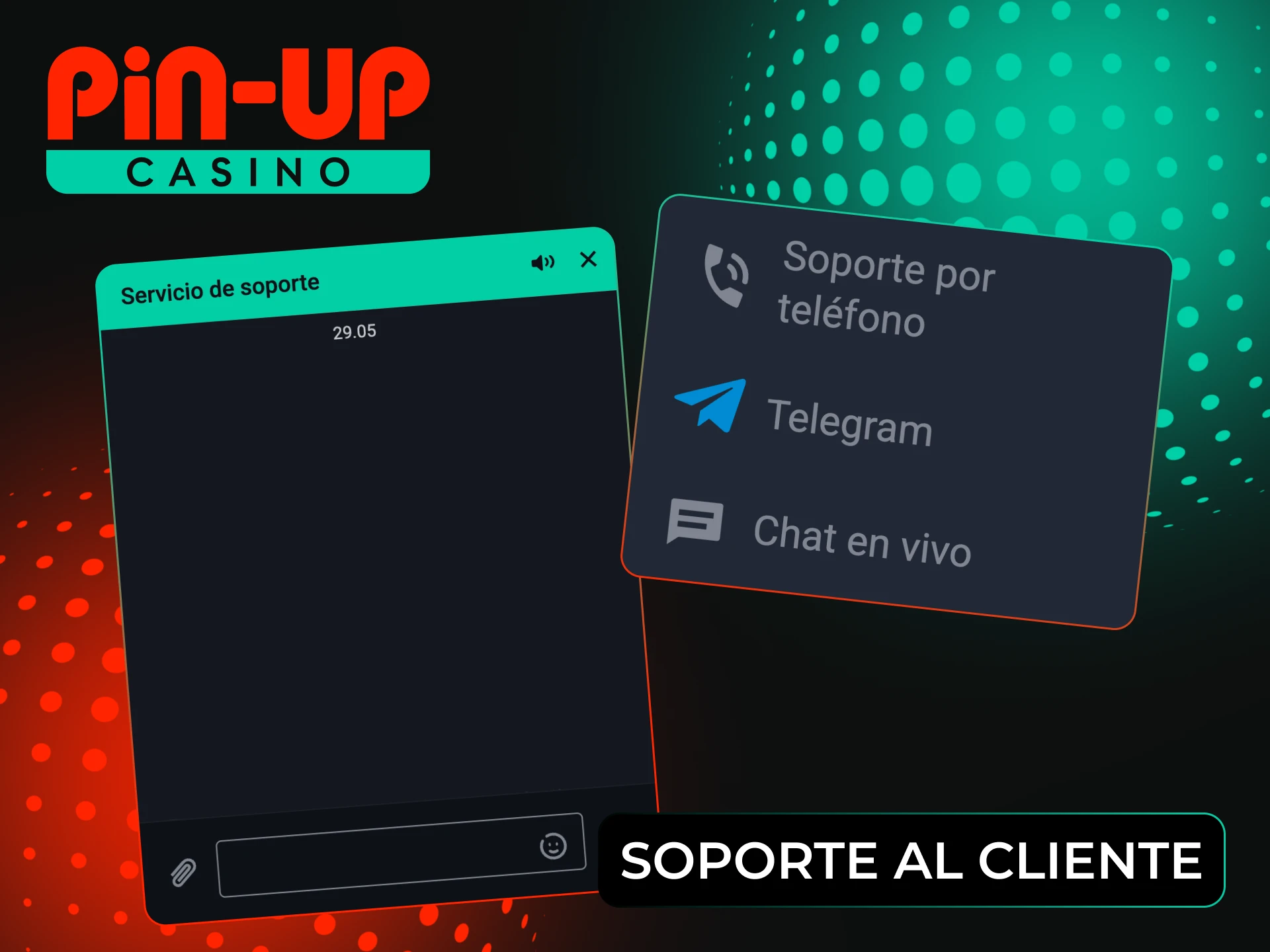 Utilice el servicio de atención al cliente de Pin-Up para cualquier tipo de ayuda.