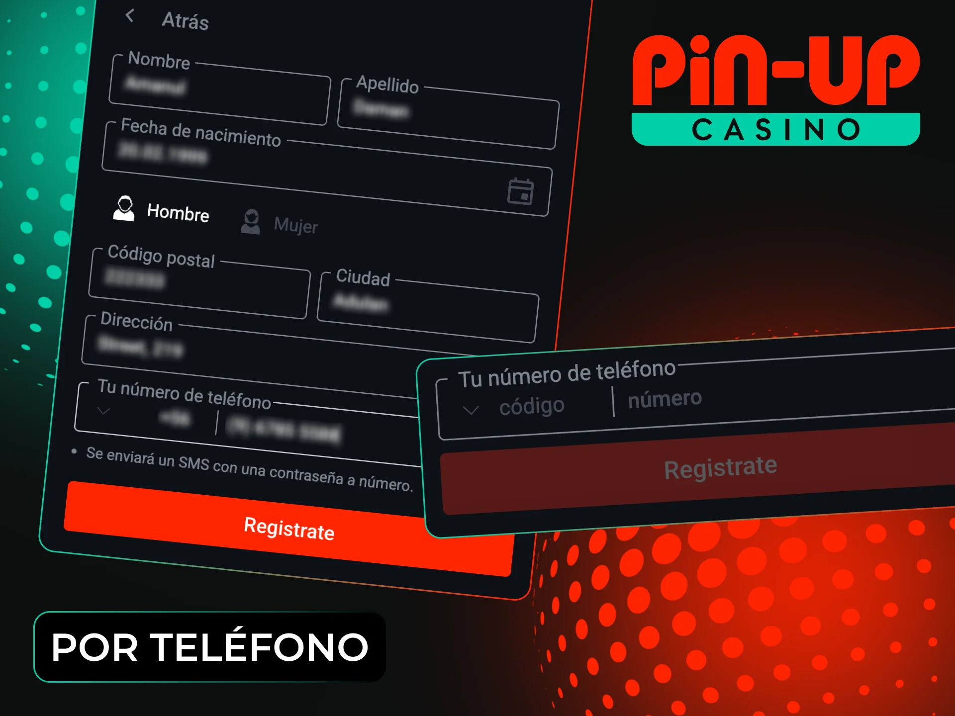 La forma más rápida de jugar en Pin-Up Perú es registrándote por teléfono.