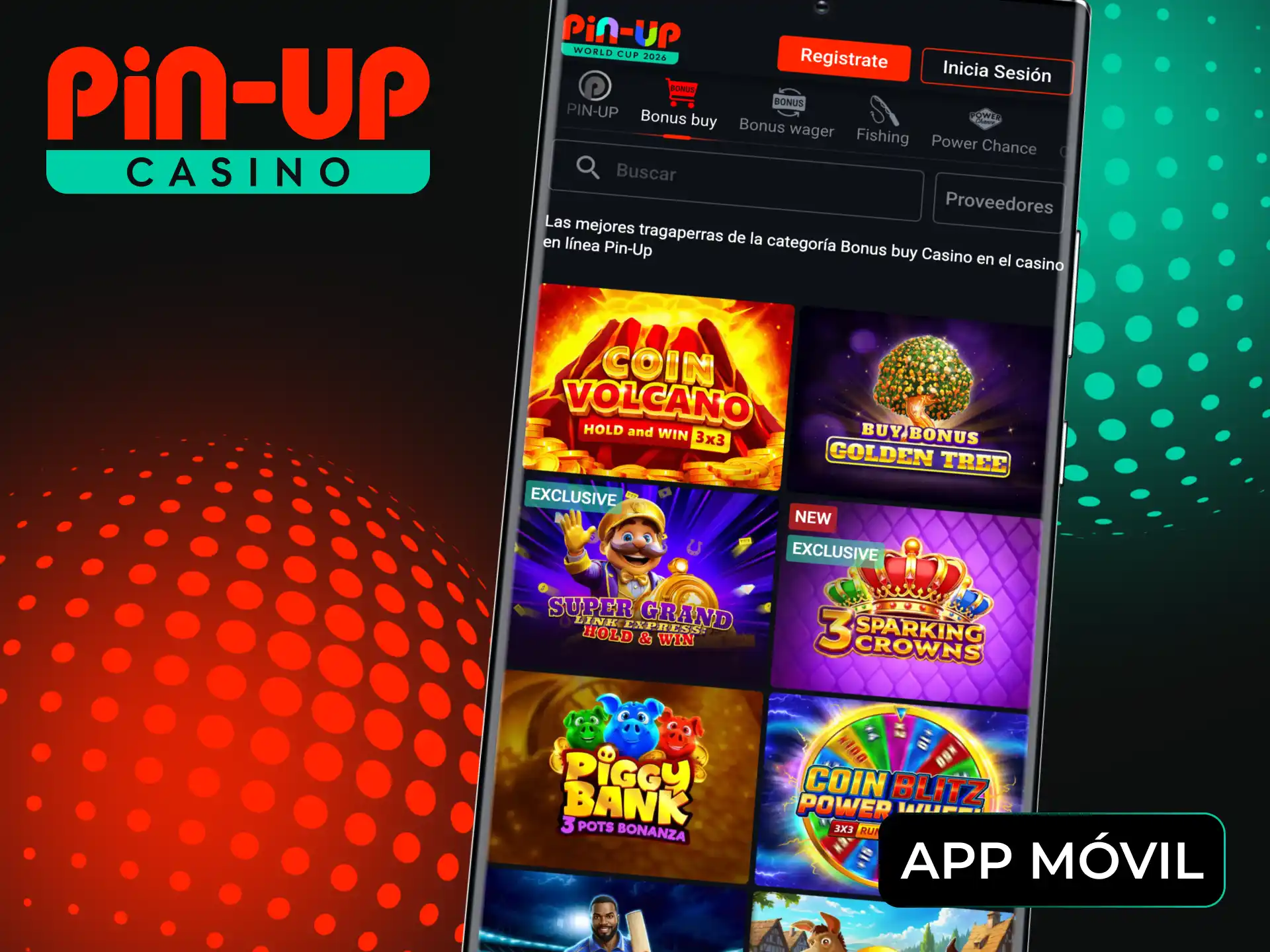 Descarga la aplicación de Pin-Up para jugar a las tragamonedas desde tu móvil.